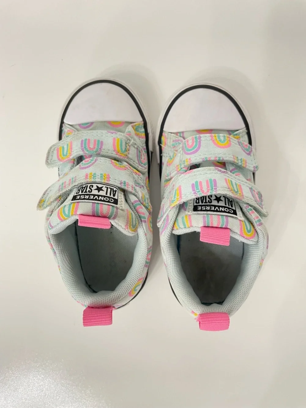 Converse All Star Toddler Whimsical Rainbow Canvas Sneakers, toddler size 7